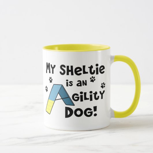 Sheltie Agility-HundeTasse Tasse (Rechts)