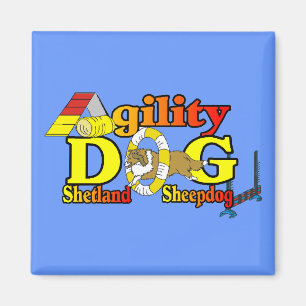 Sheltie Agility Shetland Sheepdog Geschenke Magnet