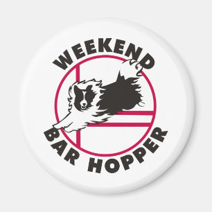 Sheltie Agility Weekend Bar Hopper Magnet