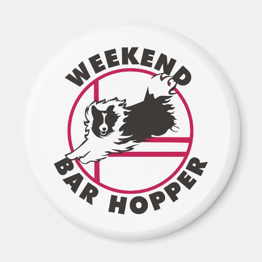 Sheltie Agility Weekend Bar Hopper Magnet (Vorne)