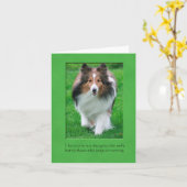 Sheltie Anmerkungs-Karte Karte (Gelbe Blume)