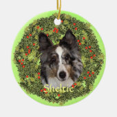 Sheltie Art Keramikornament (Vorne)