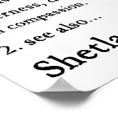 Sheltie Art Liebe ist Poster (Ecke)