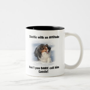 Sheltie Attitude-Tasse Zweifarbige Tasse