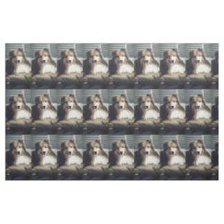 Sheltie auf fettem Viertel Stoff