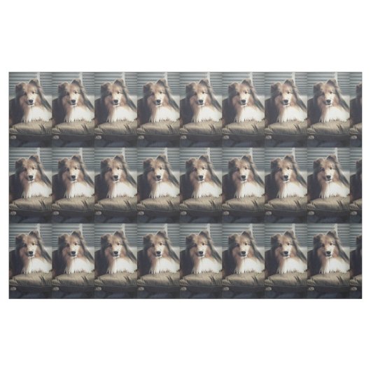 Sheltie auf fettem Viertel Stoff (Fat Quarter (45,7 x 55,9 cm))