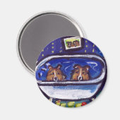 Sheltie Bade Magnet (Vorderseite/Rückseite)