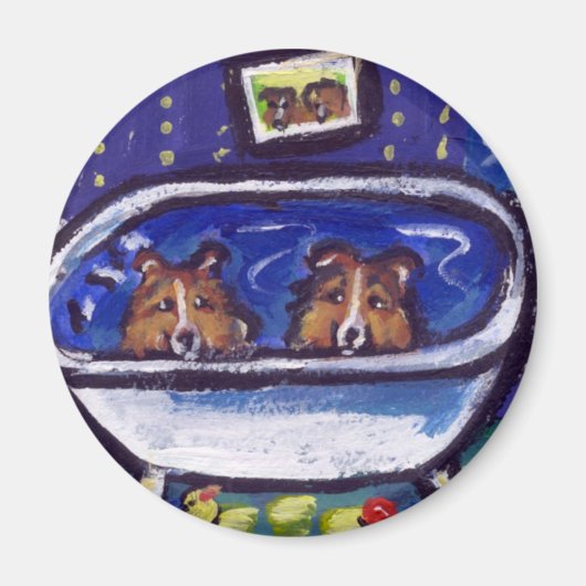 Sheltie Bade Magnet (Vorne)