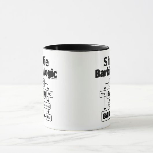 Sheltie Barking Logic Tasse (Zentrum)