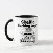 Sheltie Barking Logic Tasse (Links)