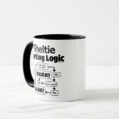Sheltie Barking Logic Tasse (Vorderseite Links)