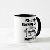 Sheltie Barking Logic Tasse (VorderseiteRechts)