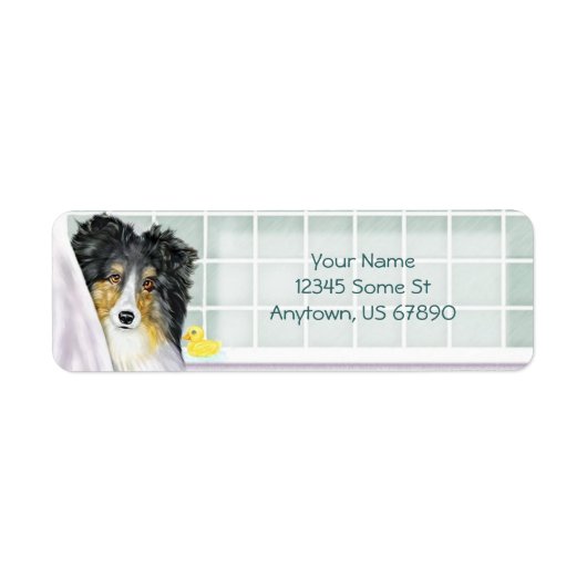 Sheltie Bath Tri Color Labels (Vorne)