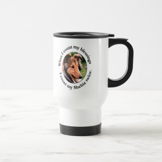 Sheltie Blessing-Tasse Reisebecher (Rechts)