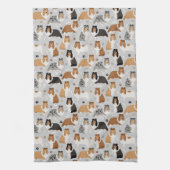 Sheltie Bones and Paws Küchentücher (Vertikal)