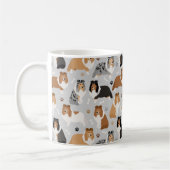 Sheltie Bones and Paws Tasse (Links)