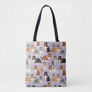 Sheltie Bones and Paws Toag Tasche