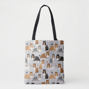 Sheltie Bones and Paws Toag Tasche
