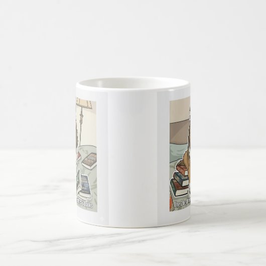 Sheltie & books kaffeetasse (Mittel)