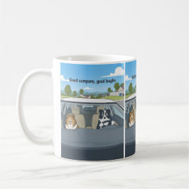 Sheltie border collie cartoon kaffeetasse