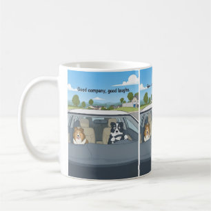 Sheltie Border Collie Cartoon Kaffeetasse