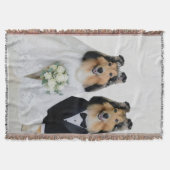 Sheltie Braut & Bräutigam Decke (Vorderseite)