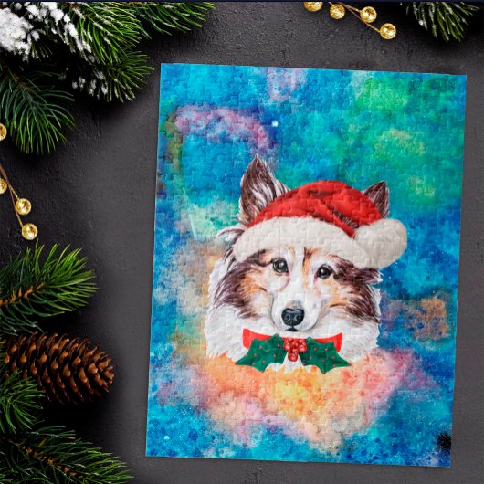 Sheltie Breed Hund Weihnachten Puzzle