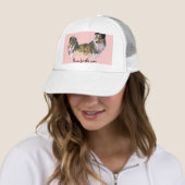 Sheltie Brustkrebs-Hut Truckerkappe (Beispiel)