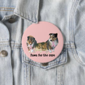 Sheltie Brustkrebs-Knopf Button (Beispiel)