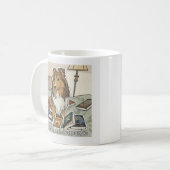 Sheltie & Bücher Kaffeetasse (Vorderseite Links)