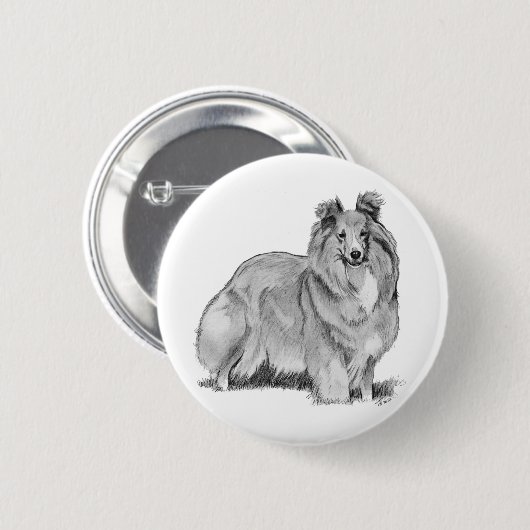 Sheltie Button (Vorne & Hinten)
