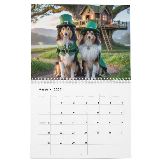 Sheltie Calendar Kalender (Mär 2027)