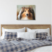 Sheltie Canine Leinwanddruck (Insitu (Schlafzimmer))