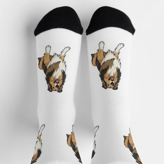 Sheltie Cartoon image Socken (Oben)