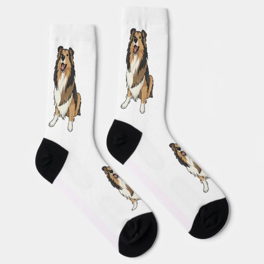 Sheltie Cartoon image Socken (Rechts)