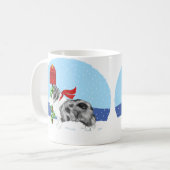 Sheltie Christmas Mail Bi Blue Kaffeetasse (Vorderseite Links)