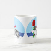 Sheltie Christmas Mail Bi Blue Kaffeetasse (Mittel)