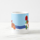 Sheltie Christmas Mail Sable Kaffeetasse (Mittel)