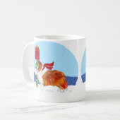Sheltie Christmas Mail Sable Kaffeetasse (Vorderseite Links)