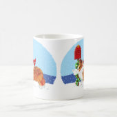 Sheltie Christmas Mail Sable Kaffeetasse (Mittel)