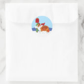 Sheltie Christmas Mail Sable Runder Aufkleber (Tasche)