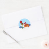 Sheltie Christmas Mail Sable Runder Aufkleber (Umschlag)