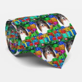 Sheltie Christmas Open Geschenke Tri Color Krawatte (Gerollt)
