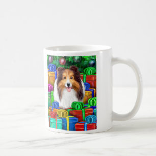 Sheltie Christmas Open Geschenke Verkauf Kaffeetasse