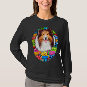 Sheltie Christmas Open Geschenke Verkauf T-Shirt