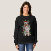 Sheltie Christmas Tree Light Pajama Dog Xmas Sweatshirt (Vorne ganz)