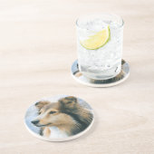 Sheltie Collie Dog 122 Getränkeuntersetzer (Seite)