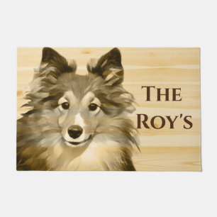Sheltie Collie Herd Hund hinzufügen Name Doormat Fußmatte