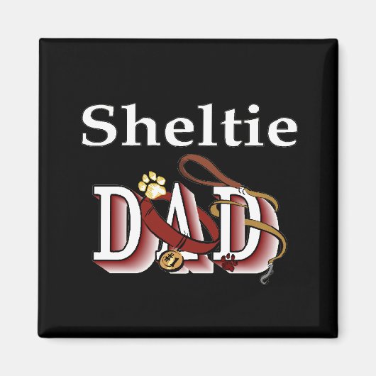 sheltie dad Magnet (Vorne)