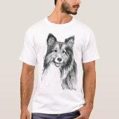 Sheltie die Shetlandinseln Schäferhund-Kunst T-Shirt (Vorderseite)